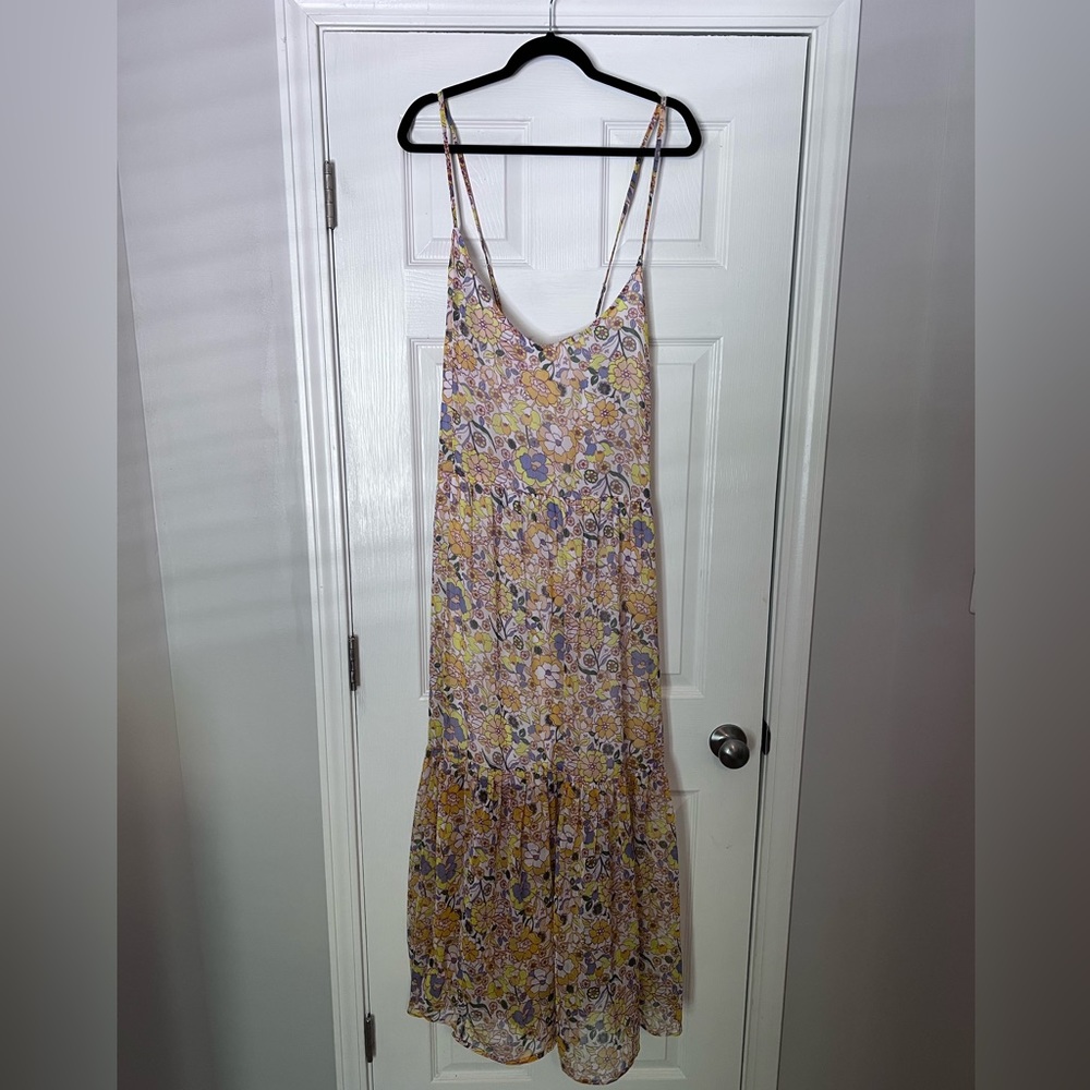 Asos yellow floral maxi dress. Size 20. NWT